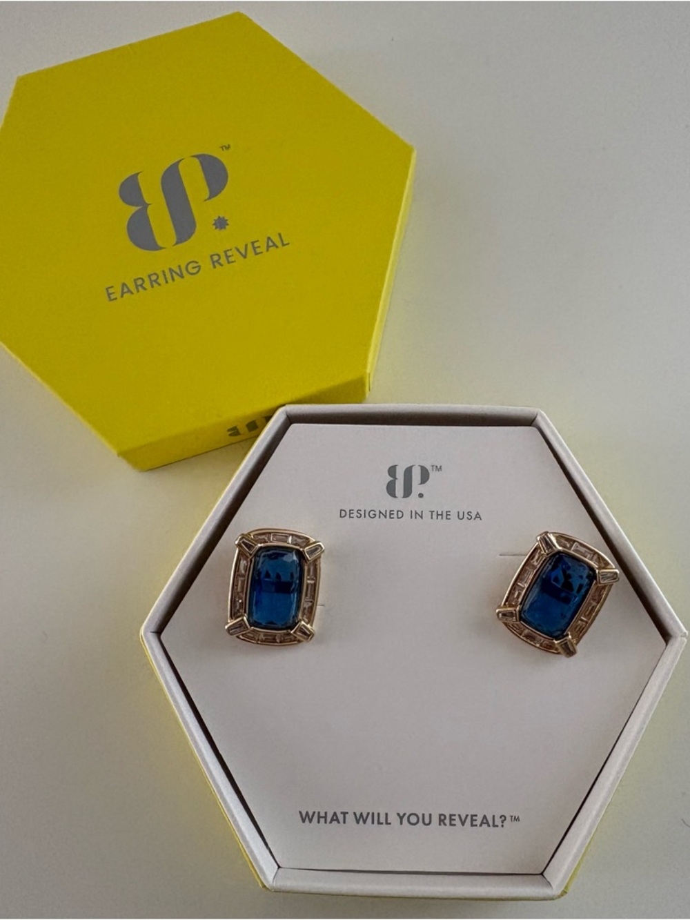 Bomb Party Gorgeous Sparkle Earrings ER10498 Swiss Blue Topaz Gold Plating